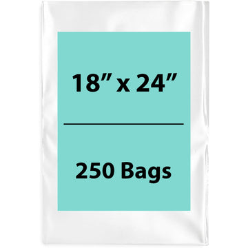 Clear poly bags Flat 18 inch (width) X 24 inch (Height) LDPE